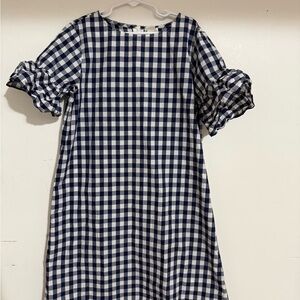 Crewcuts Navy and White Gingham Kids Dress